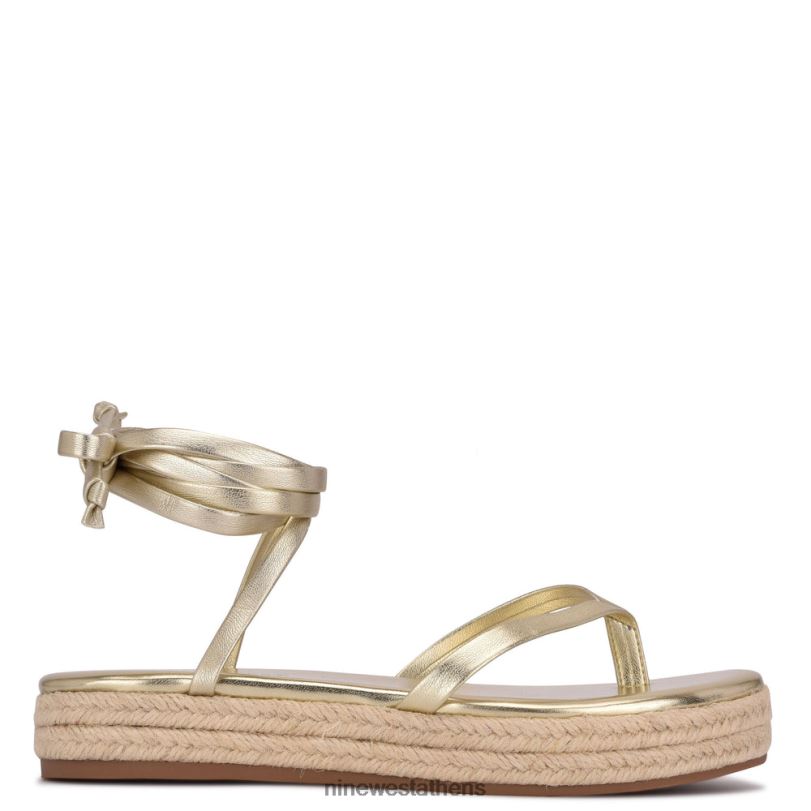 Nine West επίπεδα σανδάλια monee ankle wrap 4L4BF97